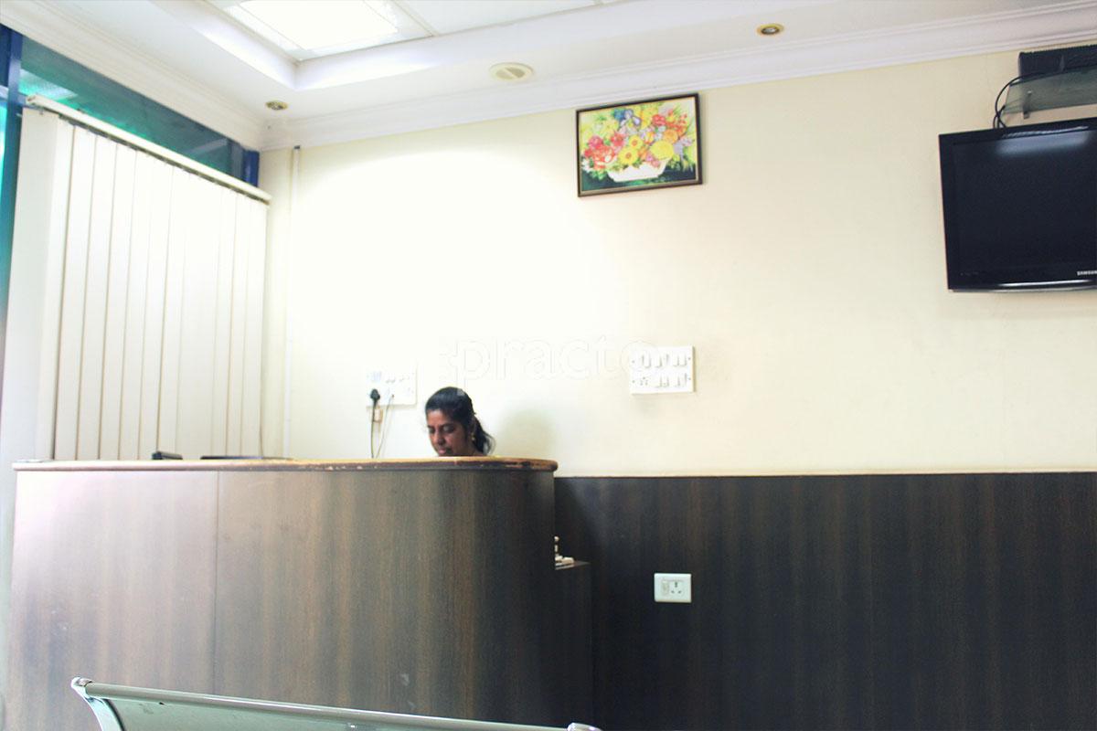 Reception at Spandana Diagnostic Center HSR Layout Bangalore