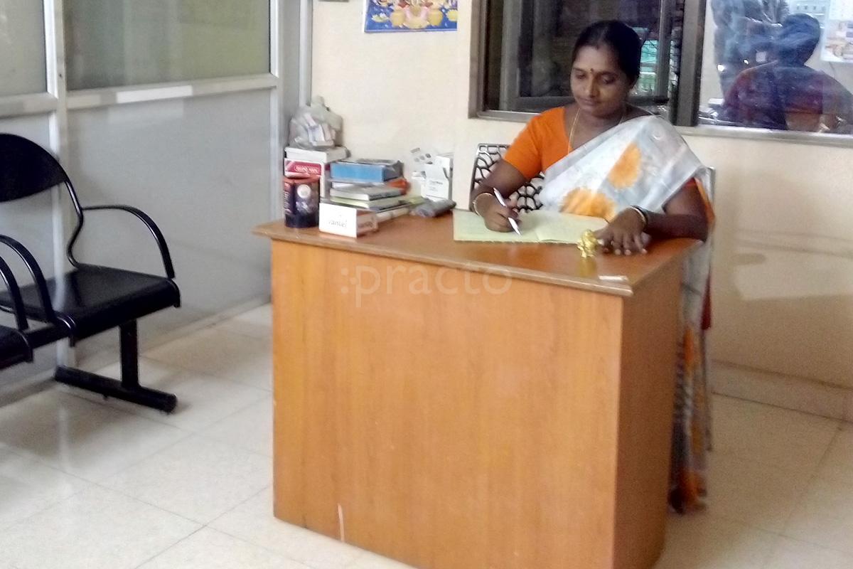 Reception at Sri Balaji Multispeciality Dental Clinic Bhavanipuram Vijayawada