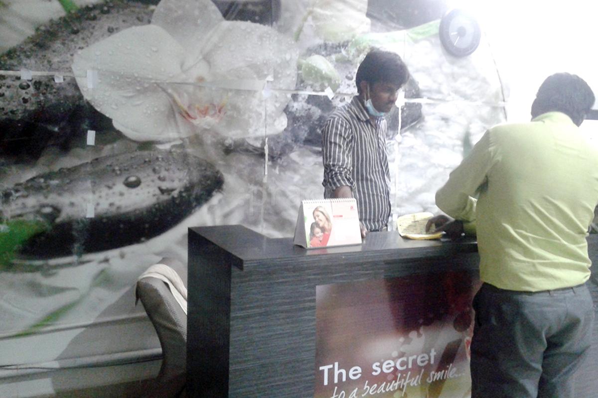 Reception at Suman's DENTAL & poly clinic Narayanguda Hyderabad