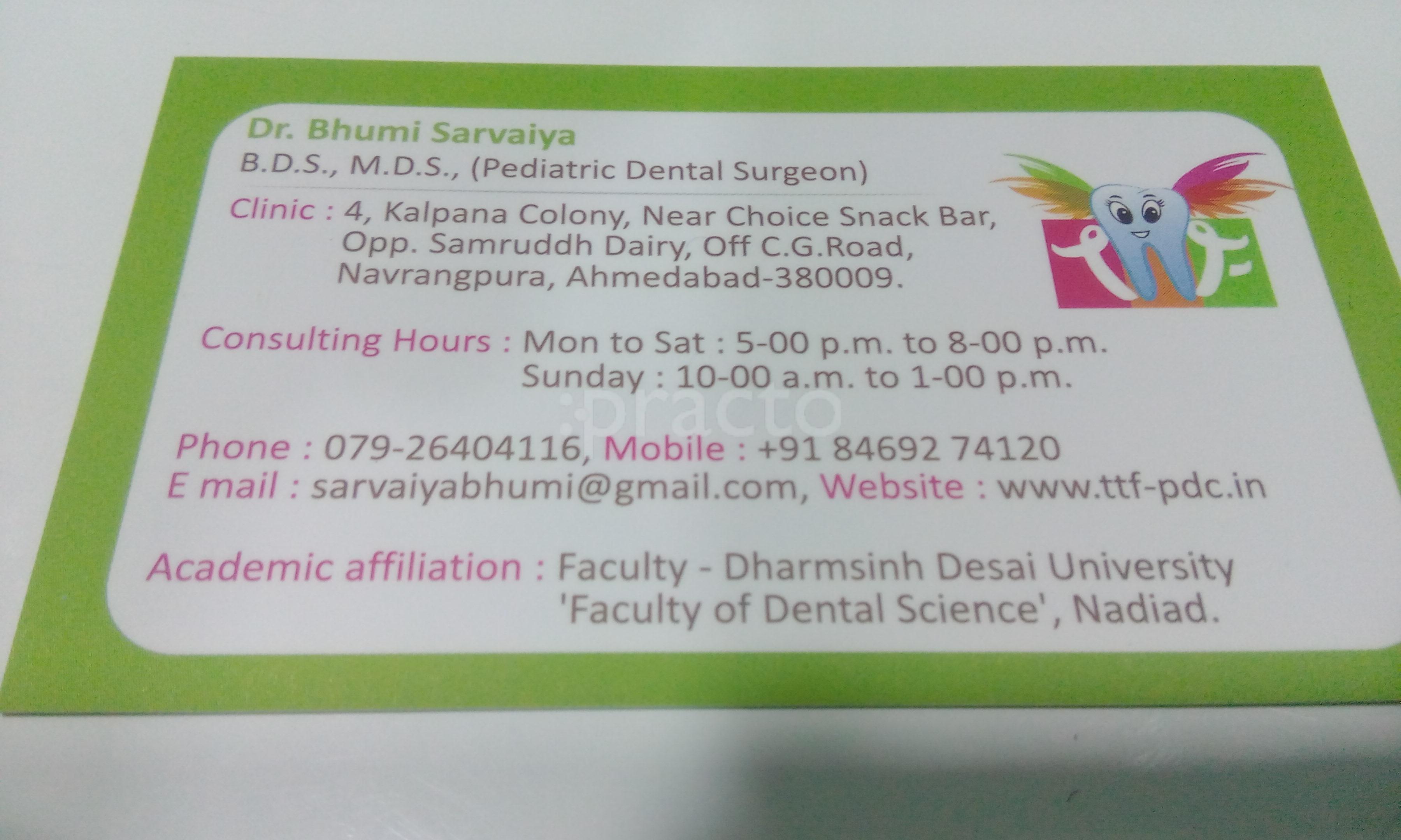 The Tooth Fairy Pediatric Dental Clinic Navrangpura Ahmedabad
