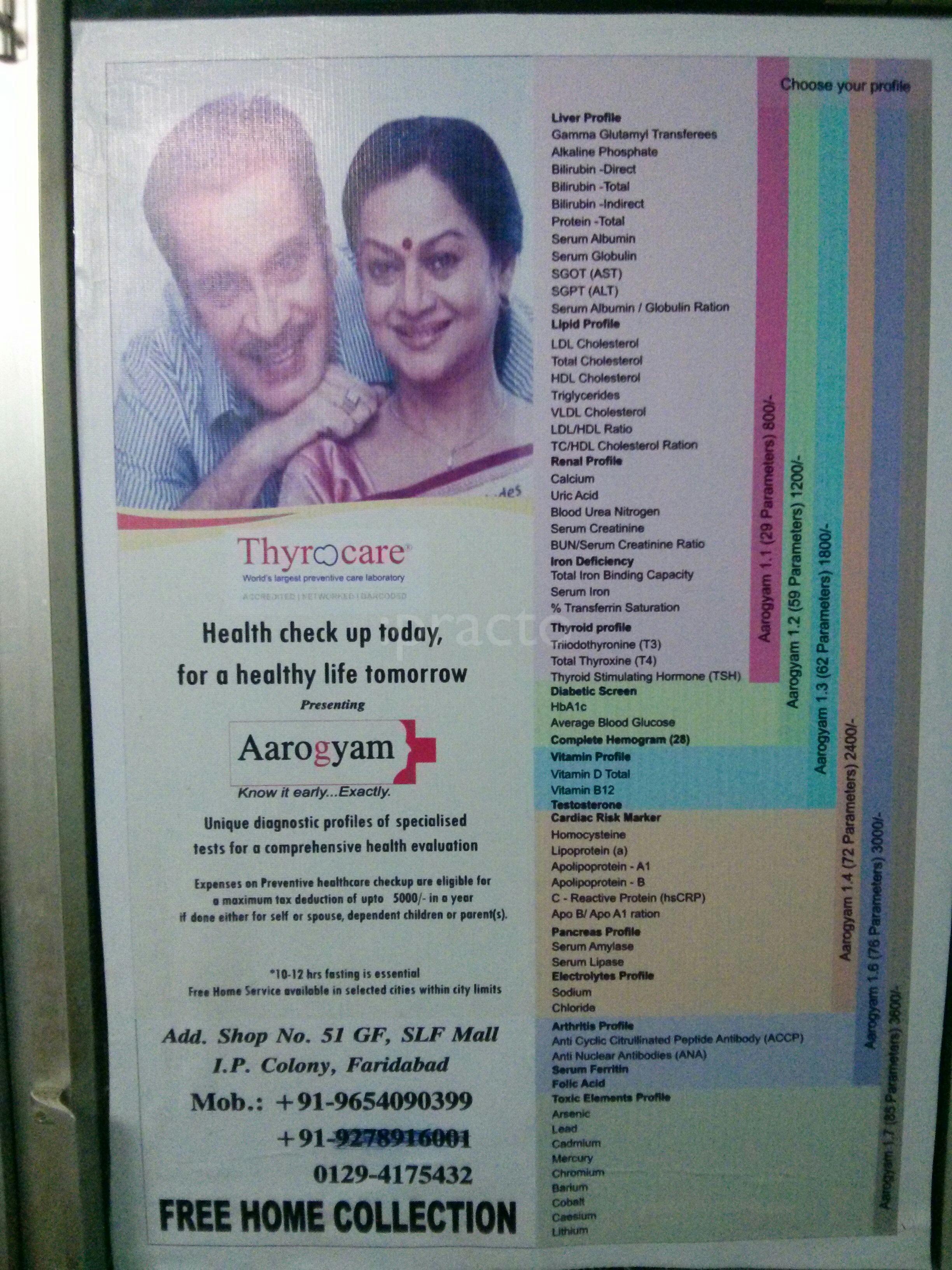 Thyrocare Sector 35 Faridabad