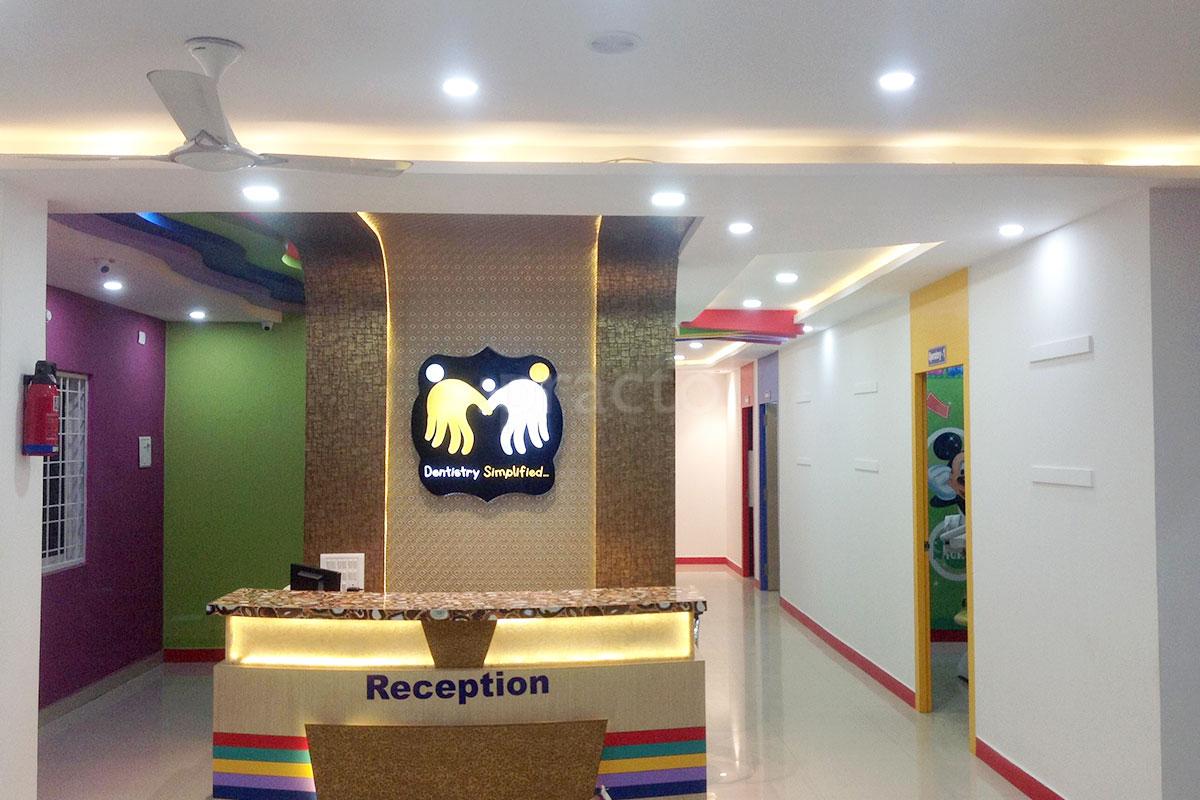 Reception at Tiny Pearls Dental Care Kothapet Hyderabad